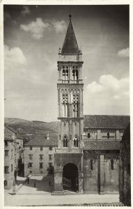 croatia, TROGIR, Cathedral of St. Lawrence (1920s) RPPC Postcard