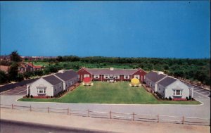Hyannis MA James Stephen Motel Aerial 1950s-60s Vintage Postcard
