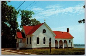 Vtg Castine Maine ME Our Lady of Good Hope Catholic Church Chrome View Postcard