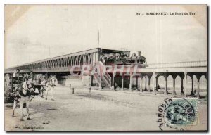 Old Postcard Bordeaux The Iron Bridge train TOP