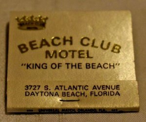 Beach Club Motel Crown Daytona Beach Florida 30 Strike Matchbook