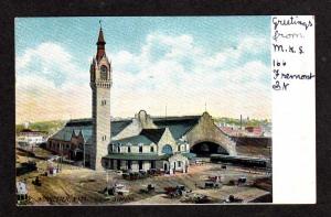 MA Train Depot Station WORCESTER MASSACHUSETTS Postcard
