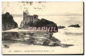 Old Postcard Biarritz Villa Belza and La Cote des Basques