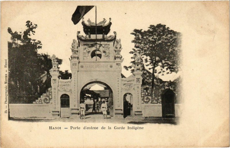 CPA AK INDOCHINA Hanoi Porte d'entree de la Garde Indigene VIETNAM (958325)