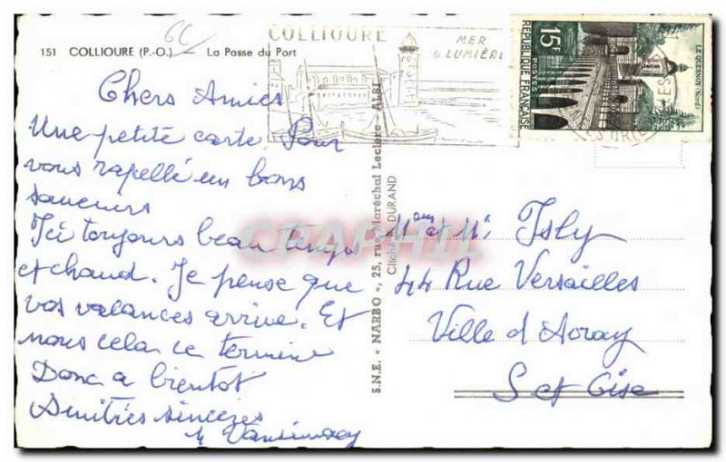 Collioure - La Passe du Port - Old Postcard