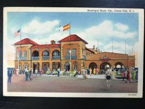 Vintage Postcard 1940 Municipal Music Pier Ocean City New Jersey