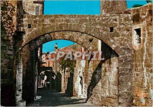 Modern Postcard Rhodes Old Town Picturesque alley