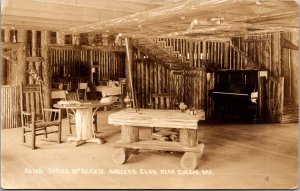 Real Photo Postcard Office McKenzie Anglers Club near Eugene, Oregon Flyfishers