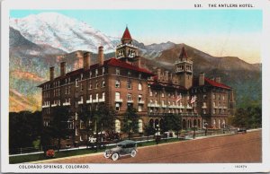 Colorado Springs The Antlers Hotel Colorado Vintage Postcard C214