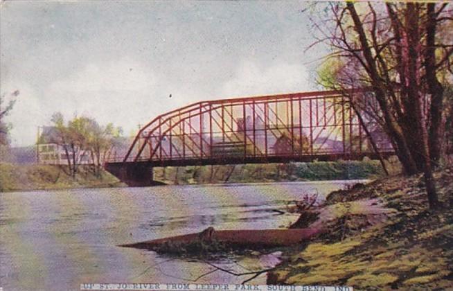 Indiana South Bend Looking Up St Joe River From Leeper Park