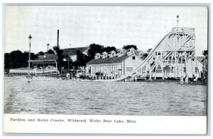 c1910 Pavilion and Roller Coaster Wildwood White Bear Lake Minnesota MN Postcard