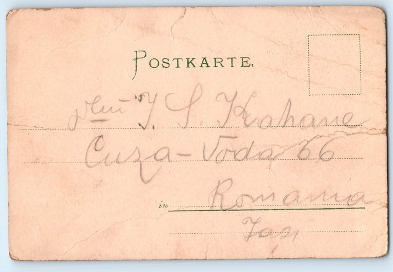 Bremen Germany Postcard Port Area Greetings from Bremerhaven c1905 Posted