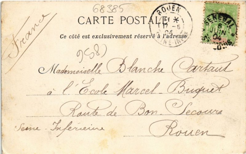 CPA AK SENEGAL Saint-Louis - Rue Bisson (68385)