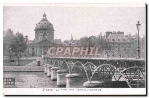 Old Postcard Paris Le Pont Des Arts & Institute