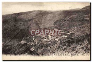 Old Postcard Around Sospel laces of the road to Col de Braus