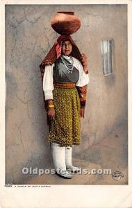 Woman of Isleta Pueblo Indian Unused 