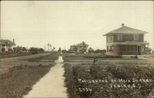 Veblen SD Main St. Homes c1910 Real Photo Postcard