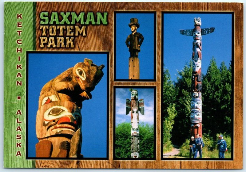 Postcard - Saxman Totem Park - Ketchikan, Alaska