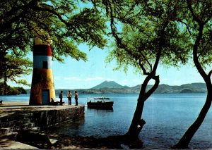 El Salvador Balneario de Apulo Lago de Ilopango Lighthouse