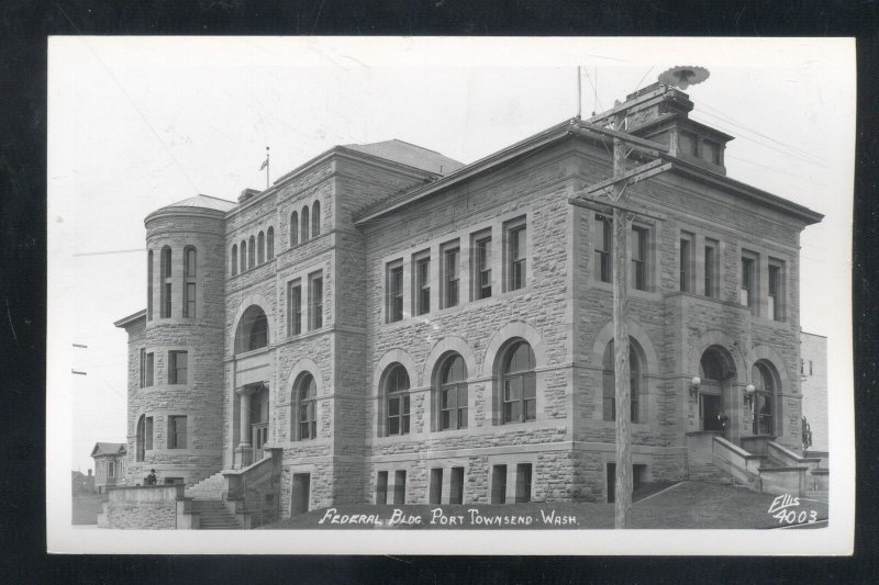 RPPC PORT TOWNSEND WASHINGTON FEDERAL BLDG ELLIS 4003 REAL PHOTO POSTCARD