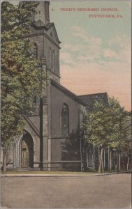 Postcard Trinity Reformed Church  Pottstown PA