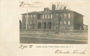 Postcard 1907 New Jersey Bridgeton South Avenue Public School RPPC  22-12403