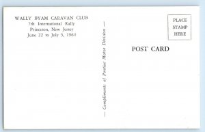 c1940 Princeton New Jersey Postcard Wally Byam Caravan Club International Rally