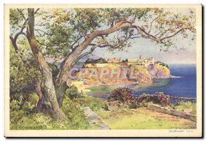 Postcard Old Large Format The rock of Monaco saw St. Anthony 25 * 17 cm