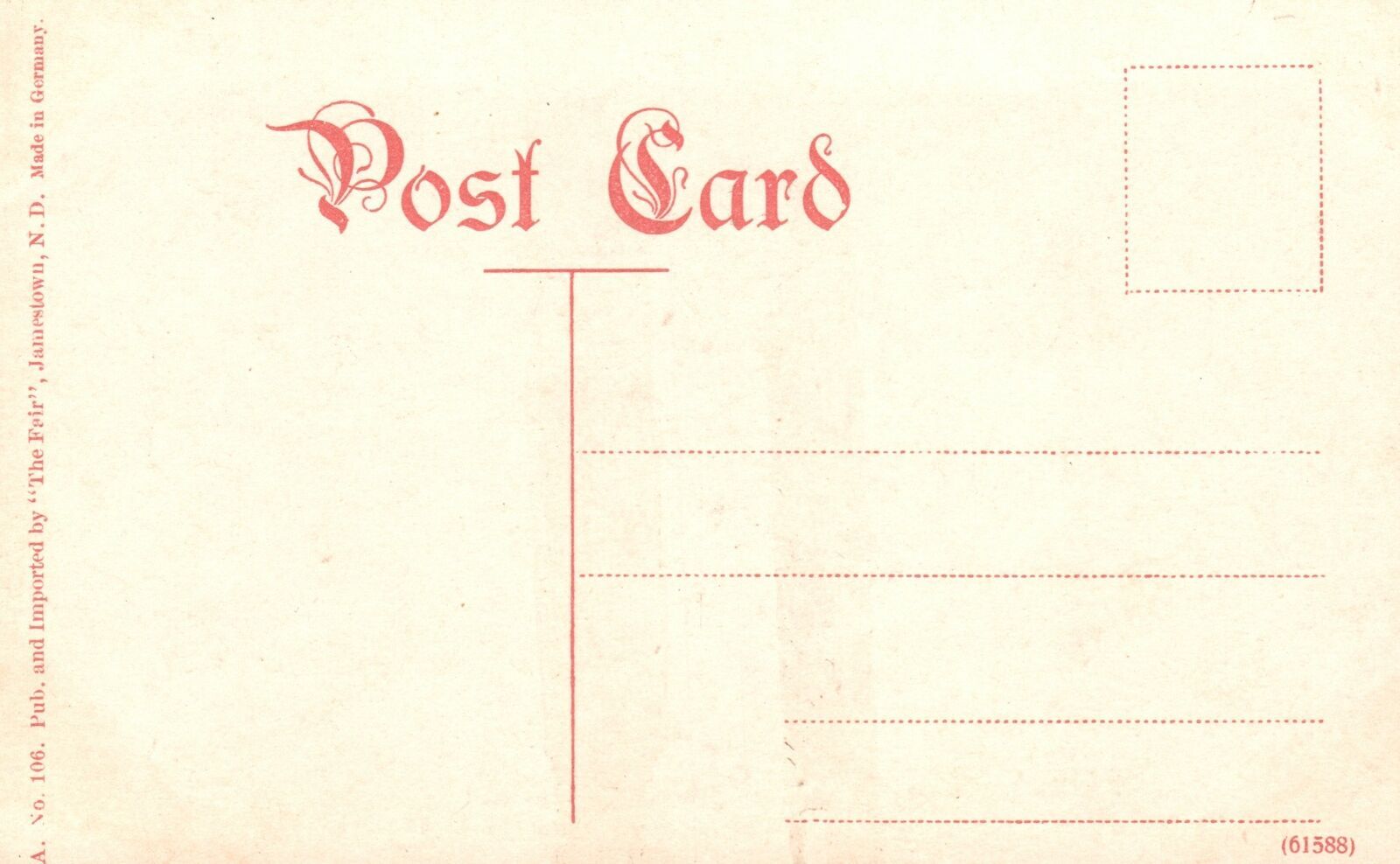 Vintage Postcard 1910's View of Court House and Jail Jamestown North