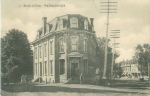 Waterloo, Quebec, Canada Bureau de Poste (Post Office)  1905 B&W Postcard Used