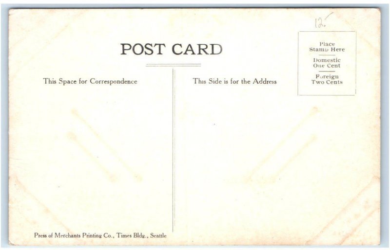 SEATTLE, WA Washington ~ SECOND AVENUE From Pine Street Scene c1910s Postcard