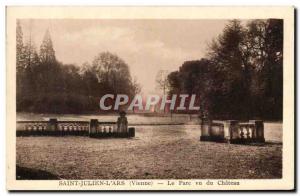 Old Postcard Saint Julien L & # 39Ars Le Vu Parc Du Chateau