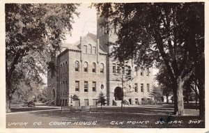 Union Co Court House  Real Photo Elk Point, South Dakota USA