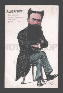 093243 Herm. SUDERMANN German WRITER vintage PC Caricature