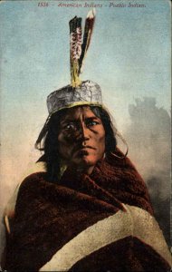 Native American Indian Pueblo Man Blanket c1910 Postcard