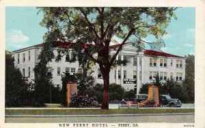 PERRY, Georgia GA   NEW PERRY HOTEL~J.Y. Green/Owner  ROADSIDE  c1940's Postcard