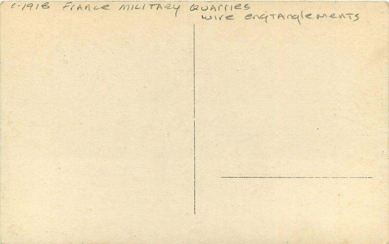 C-1915 France Military Quarries Wire Entanglement RPPC Photo Postcard 1424