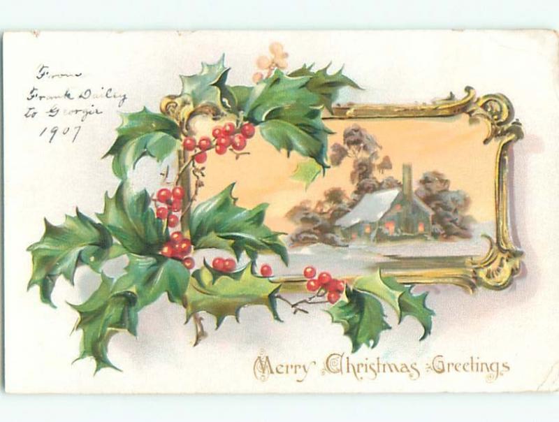 Divided-Back CHRISTMAS SCENE Great Postcard W8946