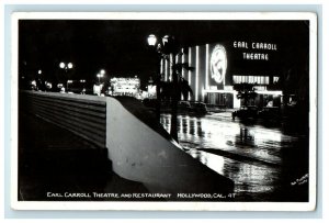 1948 Earl Carroll Theatre Restaurant Hollywood CA RPPC Photo Vintage Postcard 