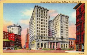 USA Rhode Island Providence RI Hospital Trust Building Vintage Postcard C228