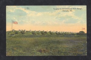 NEVADA MISSOURI GOVERNMENT RIFLE RANGE TARGETS US ARMY VINTAGE POSTCARD