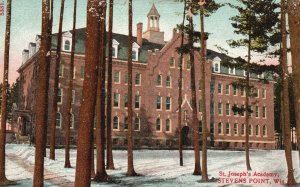 Vintage Postcard Saint Joseph Academy Building Landmark Steven's Point Wisconsin