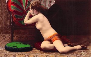 French Tinted Nude Postcard Unused