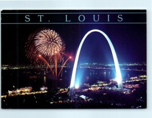 Postcard - St. Louis Arch at Night - St. Louis, Missouri