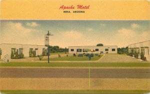 Apache Motel roadside Phoenix Arizona 1940s Postcard MWM 8295