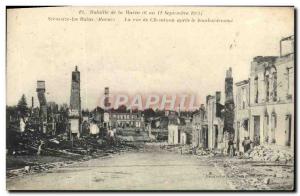 Old Postcard Sermaize-les-Bains The Cheminon From Street after the bombing Army