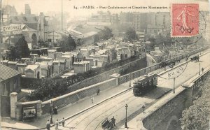 B588 France Paris bridge Caulaincourt Montmartre cemetery tramway