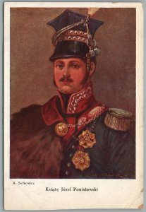 POLAND JOSEF PONIATOWSKI ANTIQUE POSTCARD