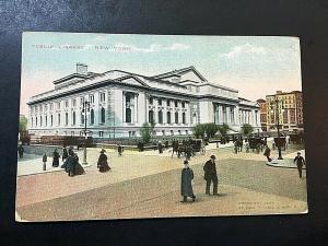 Postcard Antique View of Public Library in New York, NY.  T6