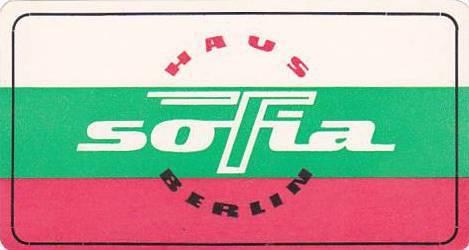 GERMANY BERLIN HAUS SOFIA VINTAGE LUGGAGE LABEL